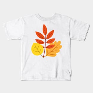 Striped leaf pattern Kids T-Shirt